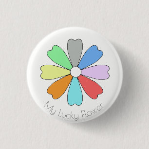 Meine Glücksblume Button Pin