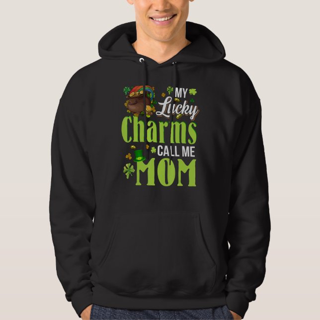Meine Glückssträhne nennen mich Mama St Patrick's  Hoodie (Vorderseite)