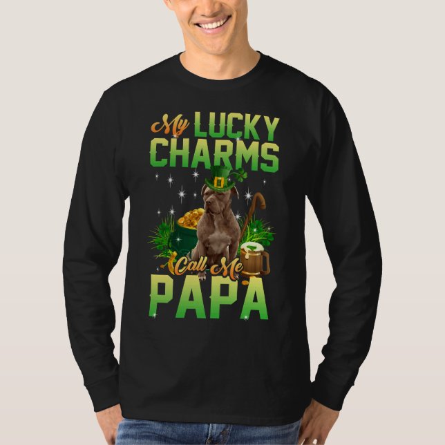 Meine Glückssträhne nennen mich Papa perfekte Idee T-Shirt (Vorderseite)