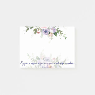 Meine Gnade ist ausreichend, pastellene Aquarell-B Post-it Klebezettel