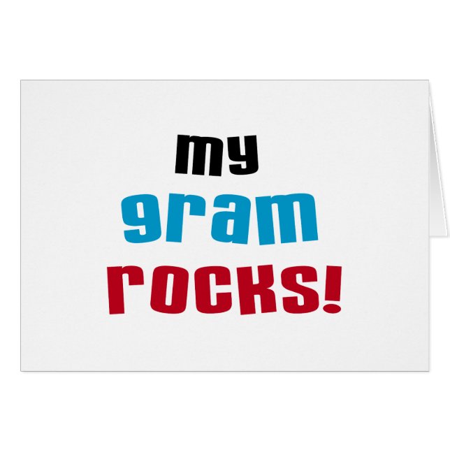 Meine Gram Rocks T - Shirt und Geschenke (Vorderseite (Horizontal))