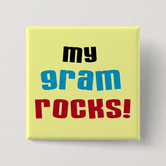 Meine Gram Rocks T - Shirt und Geschenke Button (Vorderseite)