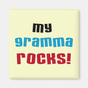 Meine Gramma Rocks T - Shirt und Geschenke Magnet