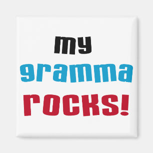 Meine Gramma Rocks T - Shirt und Geschenke Magnet