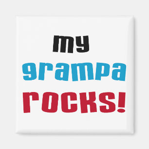 Meine Grampa Rocks T Shirts und Geschenke Magnet