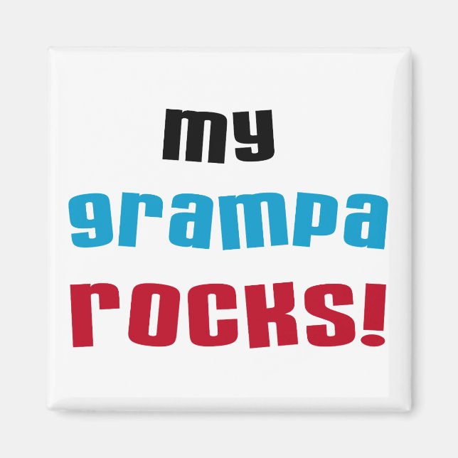 Meine Grampa Rocks T Shirts und Geschenke Magnet (Vorne)
