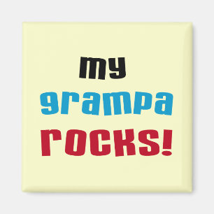 Meine Grampa Rocks T Shirts und Geschenke Magnet