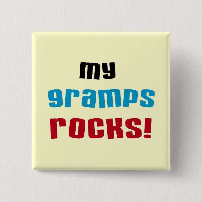 Meine Grampen Rocks T - Shirt und Geschenke Button (Vorderseite)