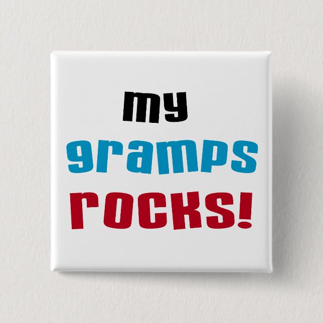 Meine Grampen Rocks T - Shirt und Geschenke Button (Vorderseite)