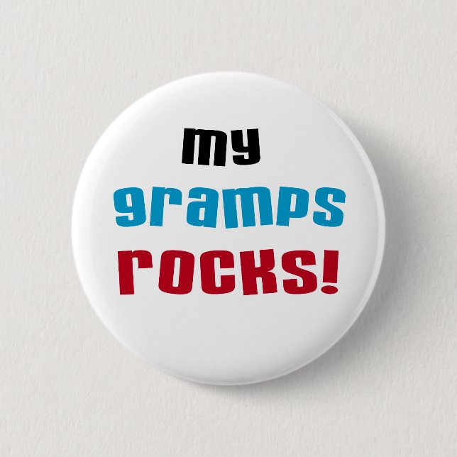 Meine Grampen Rocks T - Shirt und Geschenke Button (Vorderseite)