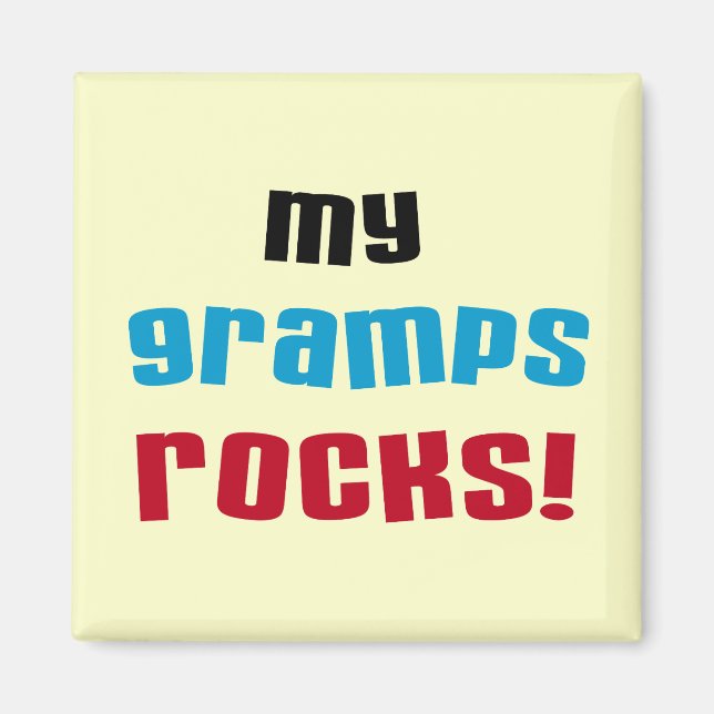 Meine Grampen Rocks T - Shirt und Geschenke Magnet (Vorne)