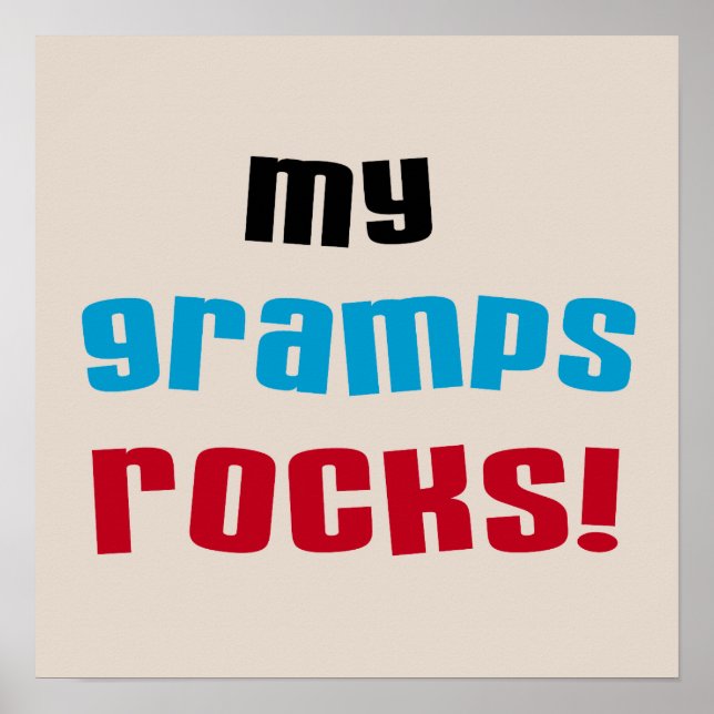 Meine Grampen Rocks T - Shirt und Geschenke Poster (Vorne)