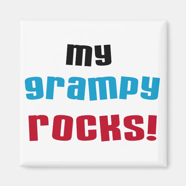 Meine Grampy Rocks T Shirts und Geschenke Magnet (Vorne)