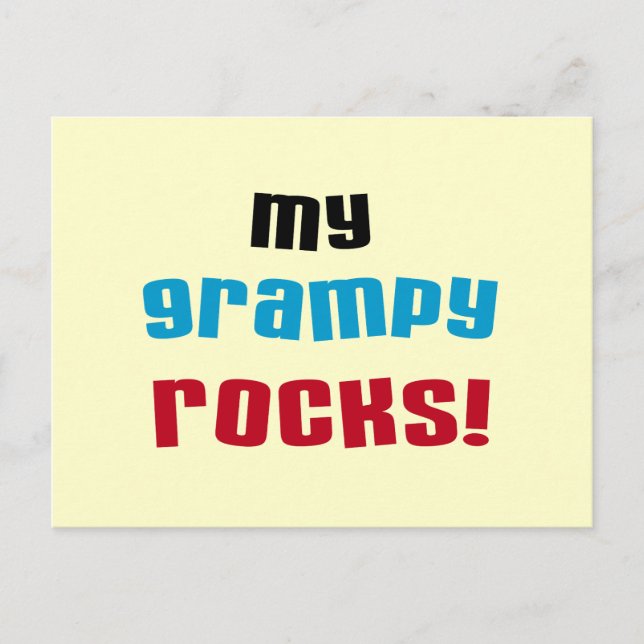 Meine Grampy Rocks T Shirts und Geschenke Postkarte (Vorderseite)