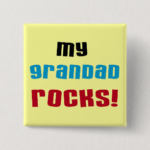 Meine Grandad Rocks T - Shirt und Geschenke Button