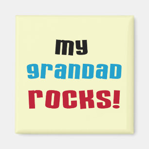 Meine Grandad Rocks T - Shirt und Geschenke Magnet