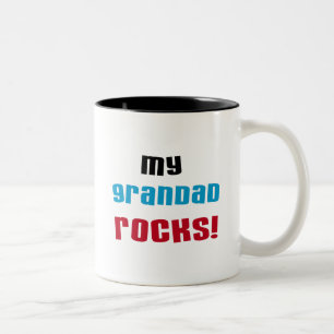 Meine Grandad Rocks T - Shirt und Geschenke Zweifarbige Tasse