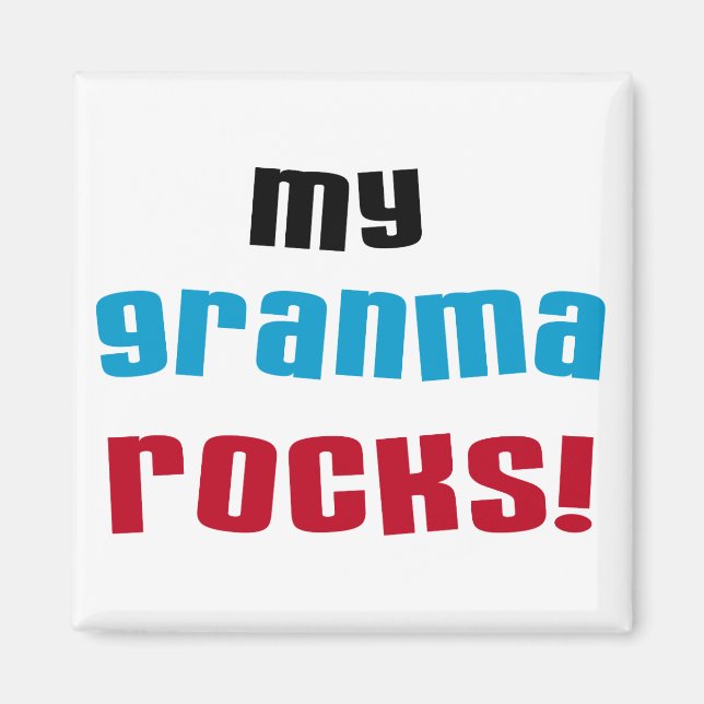 Meine Granma Rocks T Shirts und Geschenke Magnet (Vorne)