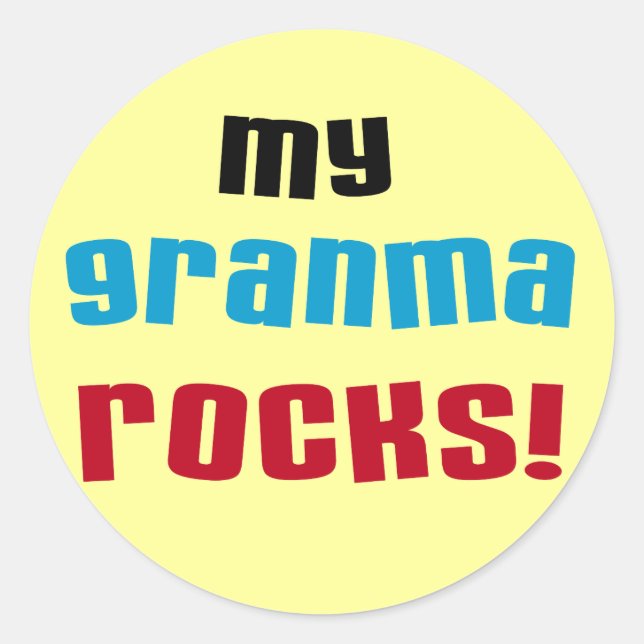 Meine Granma Rocks T Shirts und Geschenke Runder Aufkleber (Vorderseite)