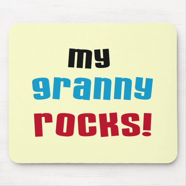 Meine Granny Rocks T Shirts und Geschenke Mousepad (Vorne)