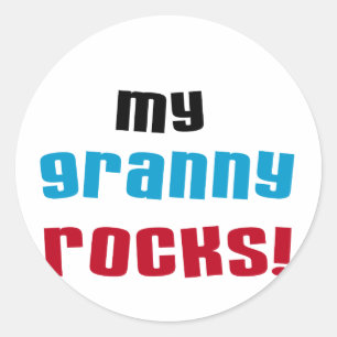 Meine Granny Rocks T Shirts und Geschenke Runder Aufkleber