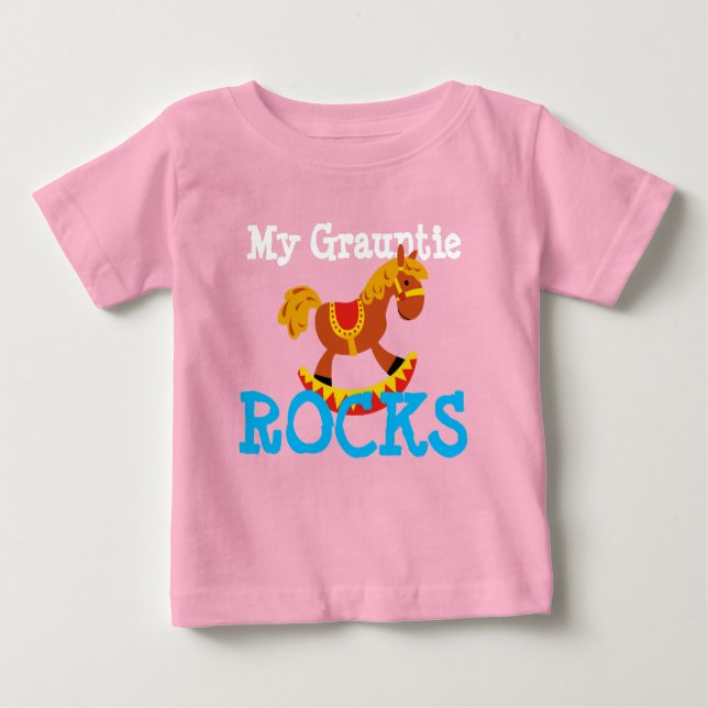 "Meine Grauntie Rocks!" Baby T - Shirt (Vorderseite)