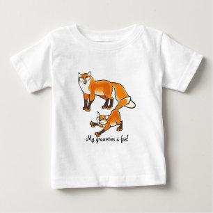 Meine Graunties sind ein Fuchs! Niedliche Fuchsgra Baby T-shirt