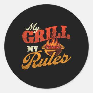 Meine Grill-Regeln - Pitmaster Byrbecue Grilling S Runder Aufkleber