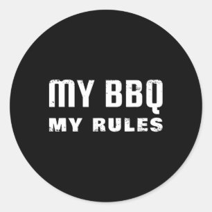 Meine Grillen Meine Regeln Runder Aufkleber