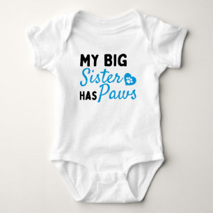 Meine große Schwester hat Pfoten - Niedlich Baby Strampler