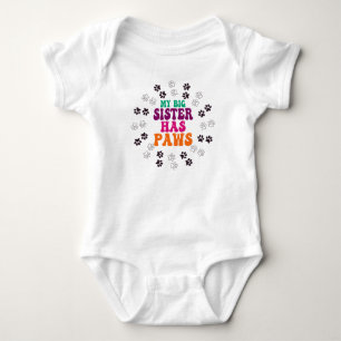 Meine große Schwester hat Pfoten - Niedlich Baby Strampler