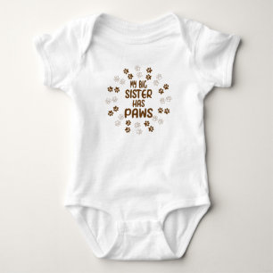 Meine große Schwester hat Pfoten - Niedlich Baby Strampler