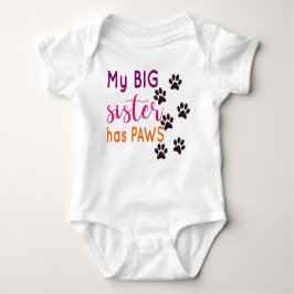 Meine große Schwester hat Pfoten - Niedlich Baby Strampler