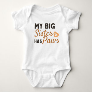 Meine große Schwester hat Pfoten - Süß Baby Strampler