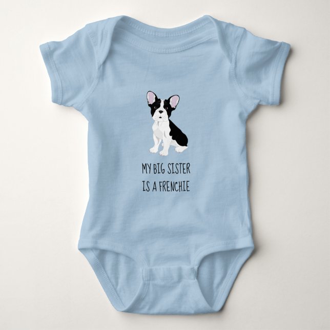 Meine große Schwester ist eine Franzose Onsie Baby Strampler (Vorderseite)