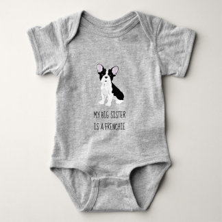 Meine große Schwester ist eine französische Onsie  Baby Strampler
