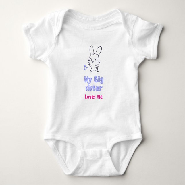 Meine große Schwester Liebe Baby Strampler (Vorderseite)