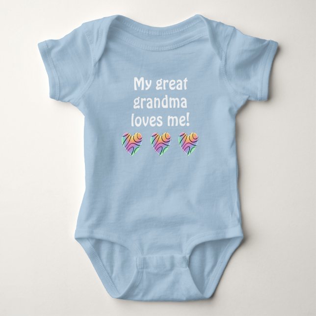 Meine großen Oma-Lieben Ich Baby Bodysuit Baby Strampler (Vorderseite)