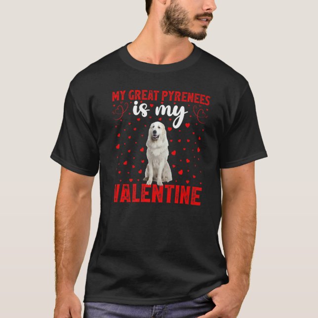 Meine großen Pyrenäen sind meine Valentine Große P T-Shirt (Vorderseite)