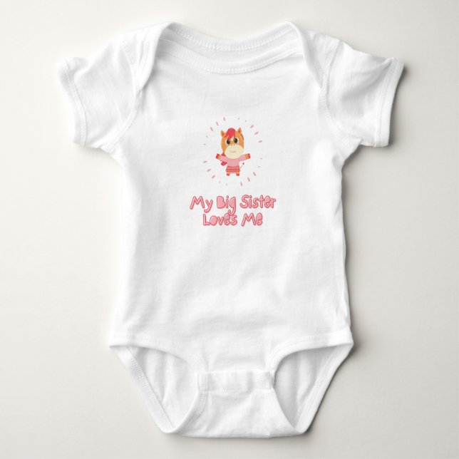 Meine großen Schwestern Liebe Me Baby Bodysuit Baby Strampler (Vorderseite)