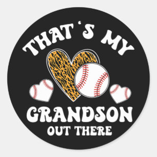 Meine Großmutter da draußen gibt Frauen Baseball-O Runder Aufkleber
