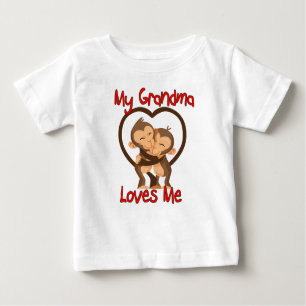 Meine Großmutter-Lieben ich Affe Baby T-shirt