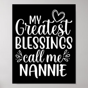 Meine größten Segnungen nennen mich Oma Nannie Gro Poster