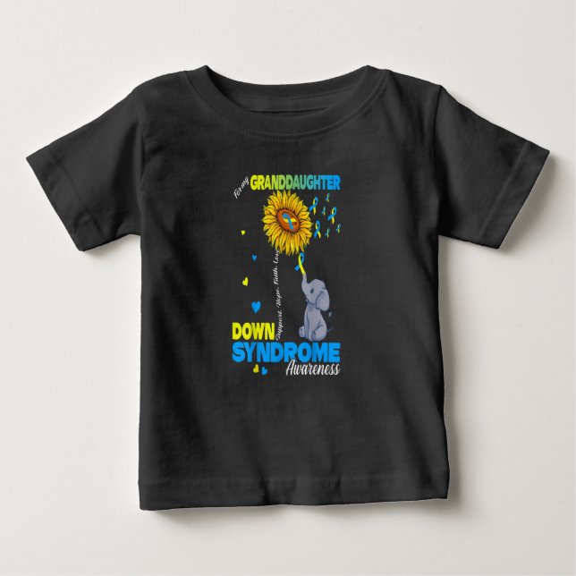 Meine Großtochter-Down-Syndrom-Bewusstsein Niedlic Baby T-shirt (Vorderseite)