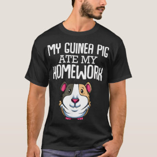 Meine Guinea Pig Ate meine Hausaufgaben Wheel Nied T-Shirt