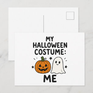 Meine Halloween-Kostüm-Ich-Lustige Illustration Postkarte