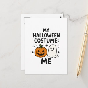 Meine Halloween-Kostüm-Ich-Lustige Illustration Postkarte