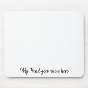 Meine Hand geht über hier Mousepad