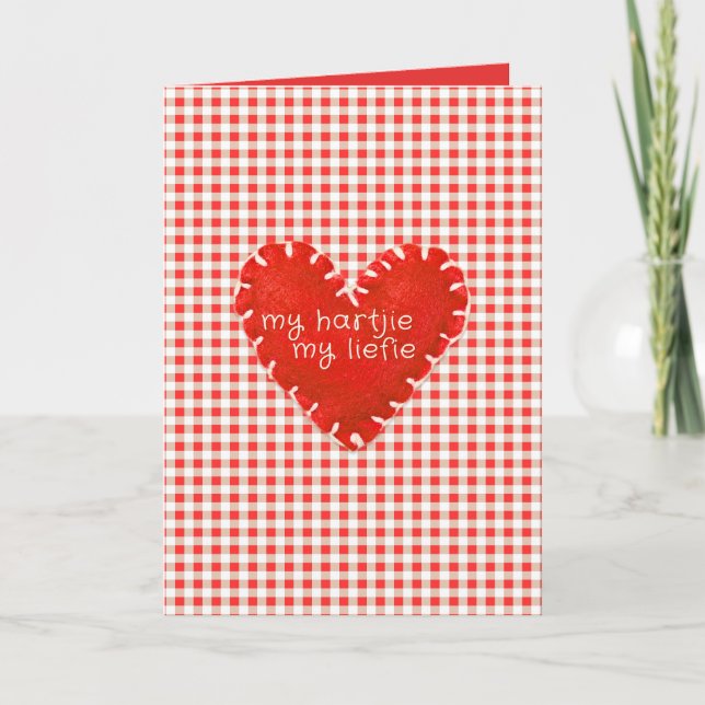 Meine Hartjie My Liefie Applique Herzkarte Karte (Vorderseite)