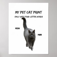 Meine Hauskatze Print Funny Cat T - Shirt 4 Buchst